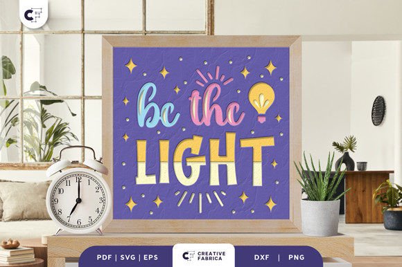 Be the Light 3D Shadow Box Paper Cut Guide
