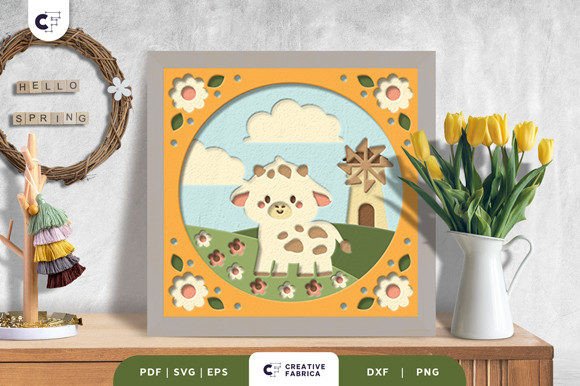 Bringing the Farm to Life: A Guide to Crafting the Cartoonish Calf 3D Shadow Box