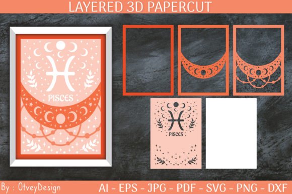 Bringing the Pisces Zodiac Signs Celestial 3D Layered Design to Life