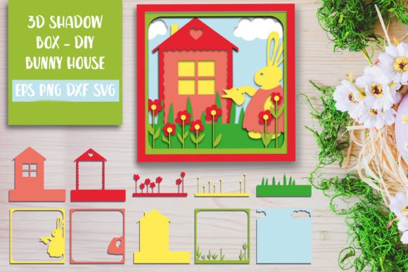 Bunny House 3D Shadow Box SVG Papercut: A Guide to Easter Crafting