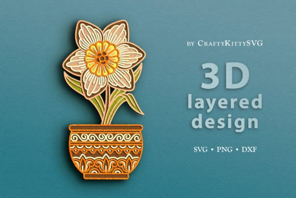 Creating Dimension: A Guide to the Narcissus Flower 3D Layered SVG Cut File