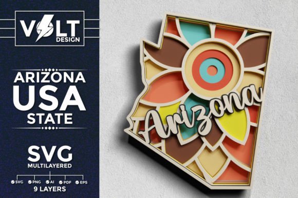 Creating Stunning Arizona USA State 3d SVG Paper Cut Art for Home and Business
