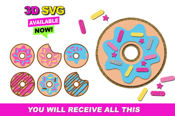 Elevate Designs with 3D Donut SVGs
