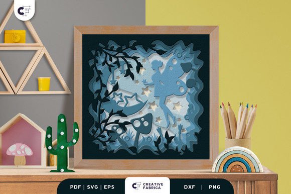 Fairy in the Woodland 3D Shadow Box Design