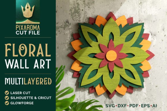 Floral Wall Art 3D Layered SVG Cut File Guide