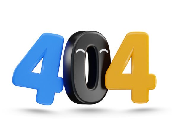 Modern 3D Rendering 404 Page Error Icon Guide