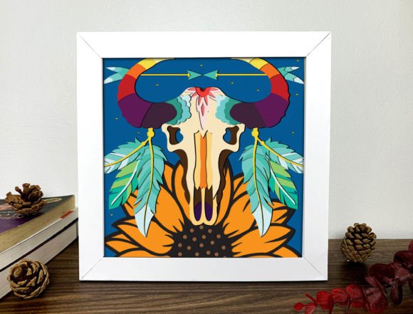 Strategic Depth in Design: Leveraging the Skull Cow Shadow Box 3D SVG for Brand and Creative Impact
