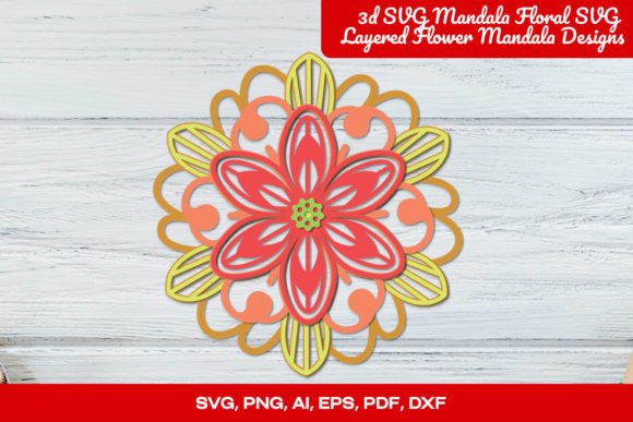 Unlock Creativity with 3D SVG Mandala Floral Layered Files