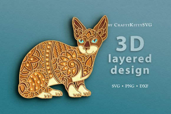Unlocking Dimension: The Art of 3D Layered Sphynx Cat Designs